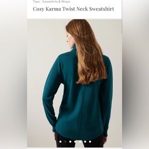 Athleta Cozy Karma Twist Neck Sweatshirt